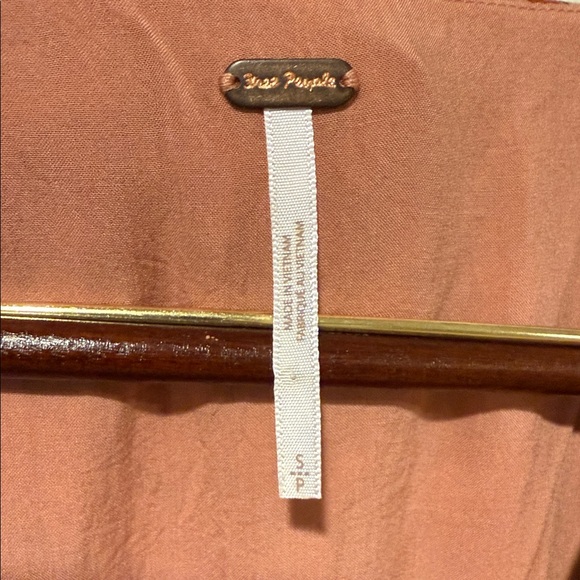 NWOT Free People Red and Orange Long Sleeve Dress - Picture 5 of 7